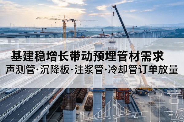 淮上基建稳增长带动预埋监测管材需求，声测管、沉降板、注浆管订单持续放量