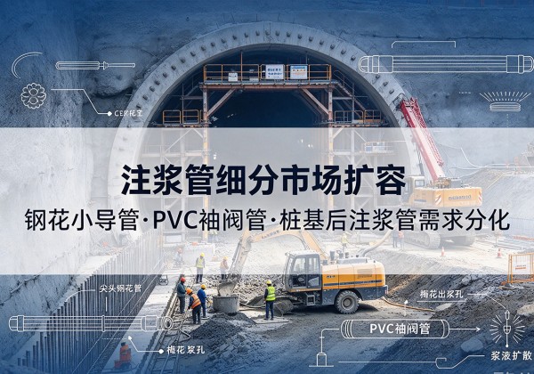 淮上注浆管细分市场扩容，隧道钢花小导管、PVC 袖阀管、桩基后注浆管需求分化
